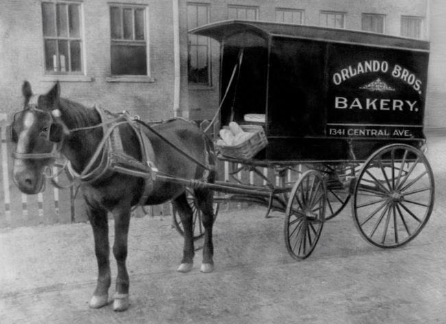Orlando Baking Company horse cart