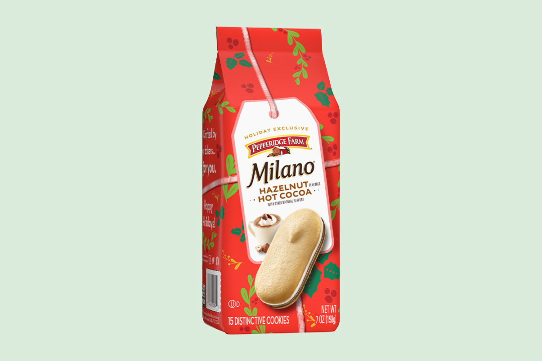 Milano Hazelnut Hot Cocoa cookies