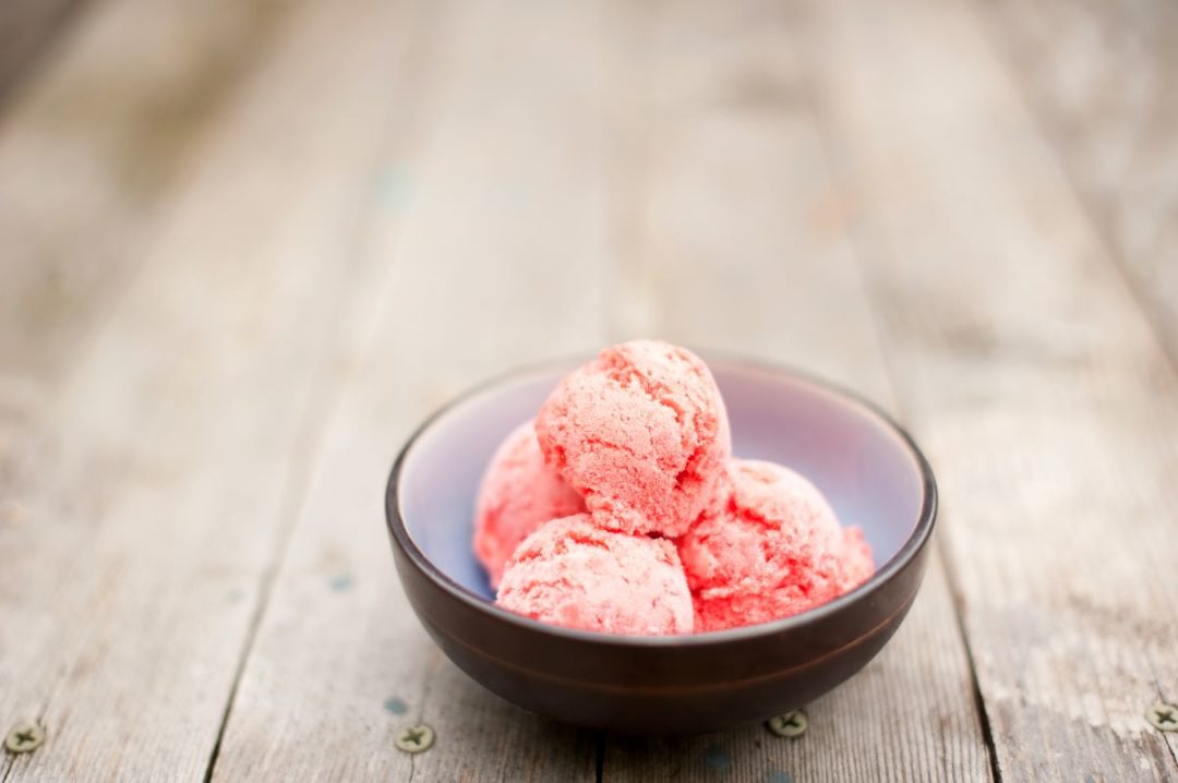Erytesse ice cream, pink ice cream
