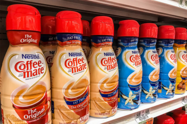Nestle Coffee-mate, grocery store shelf