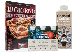 DiGiorno Pizza, Chobani yogurt drink and Chobani coffee creamer