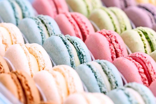 Vibrant colors that pop on social media are a driving trend in bakery.