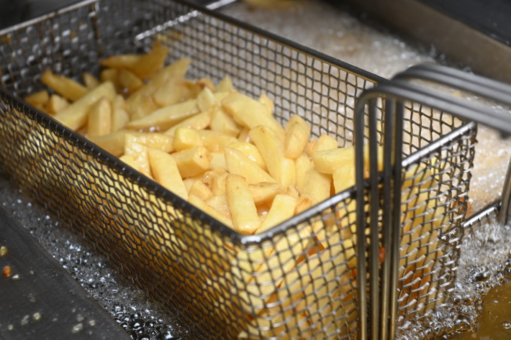 French fries in a frying basket