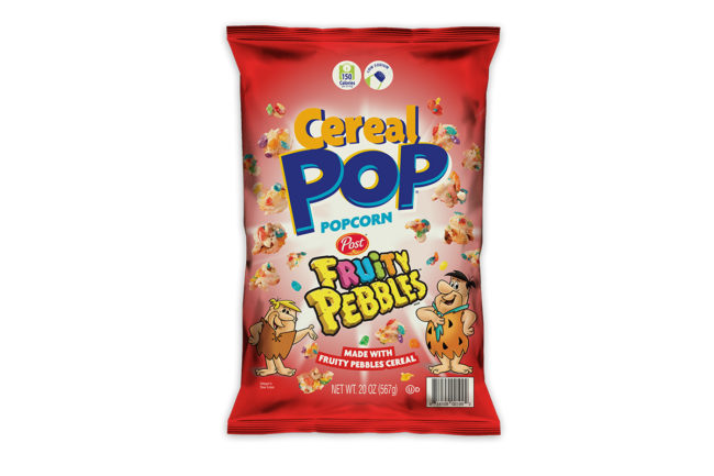 Cereal Pop popcorn with Fruity Pebbles