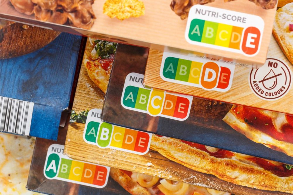 Nutrition labeling on pizza boxes