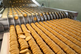 Biscuit conveyor belt, production line