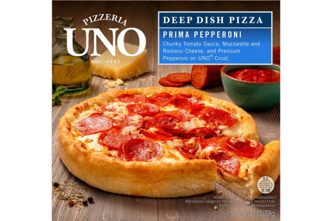 Uno Foods frozen deep dish pizza