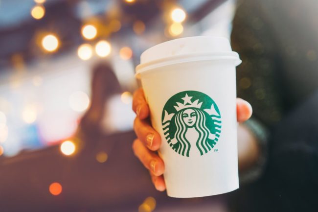 Starbucks to-go coffee cup