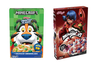 Minecraft Frosted Flakes and Kellogg's Miraculous Cereal