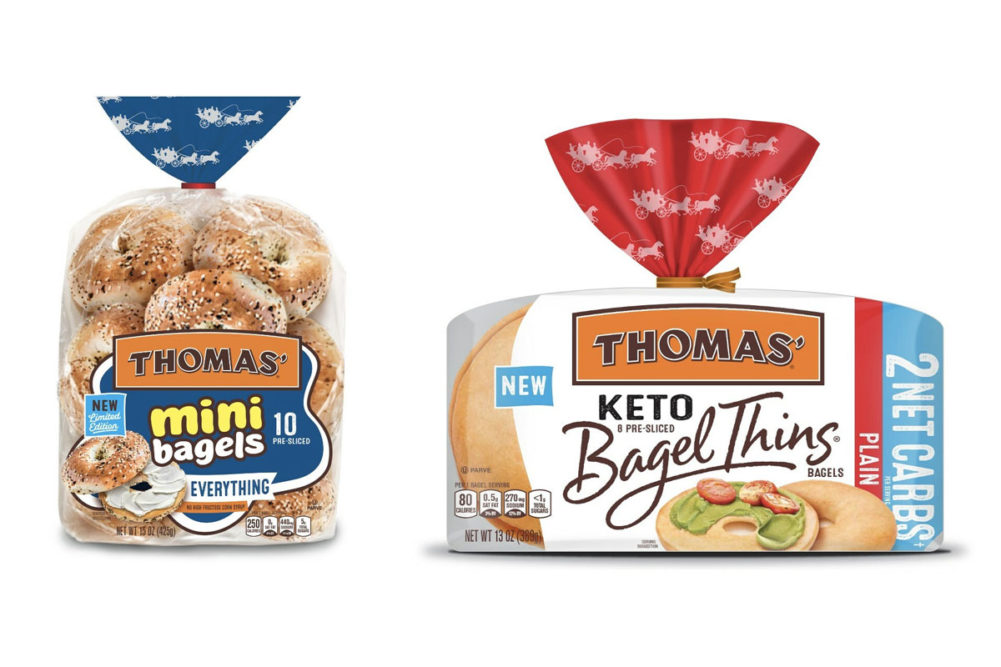 Thomas' Everything Mini Bagels and Thomas' Keto Bagel Thins Bagels