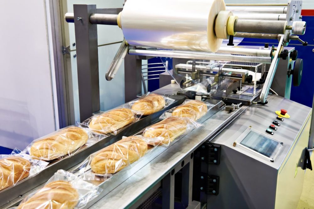 Bread packaging machine