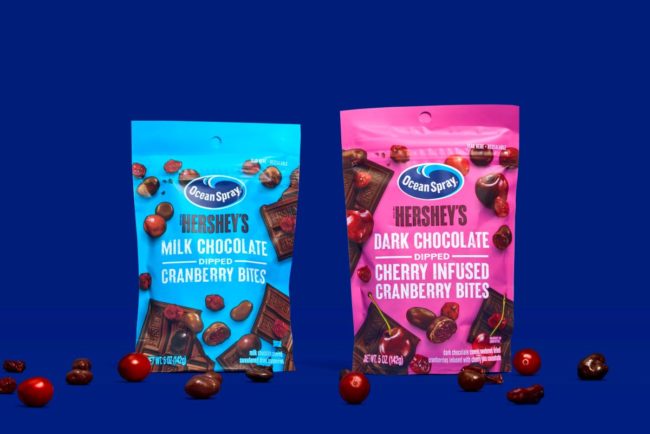 Hershey's Ocean Spray chocolate-dipped fruit snacks