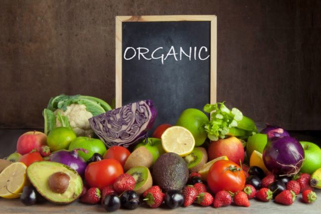 Pile of organic produce