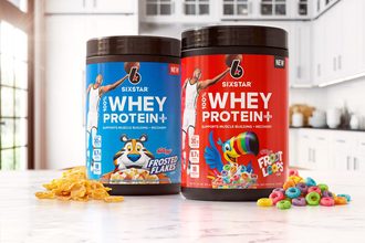 Six Star and Kellogg whey protein powders