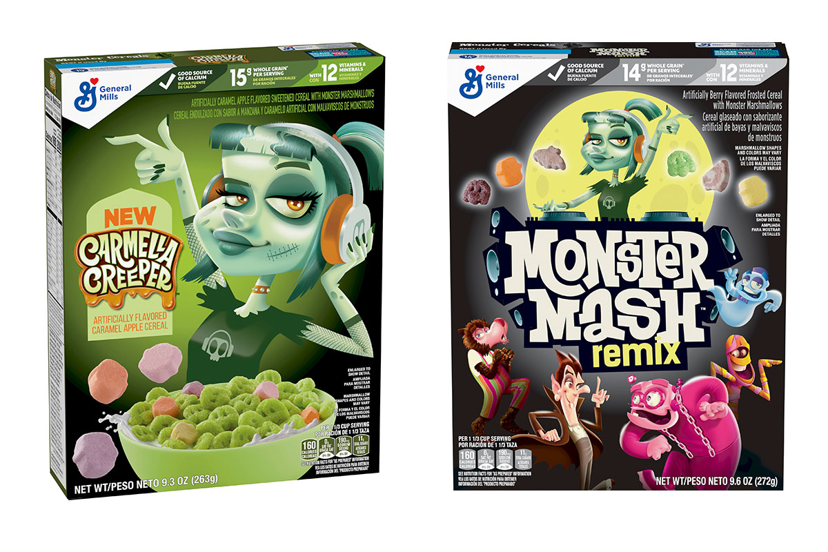 General Mills Carmella Creeper and Monster Mash Remix cereals