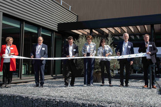 Roquette ribbon cutting in Lestrem, France