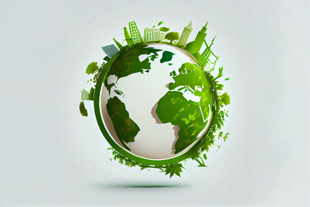Eco-friendly planet graphic