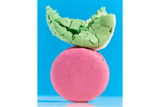 Pink and green macaroons