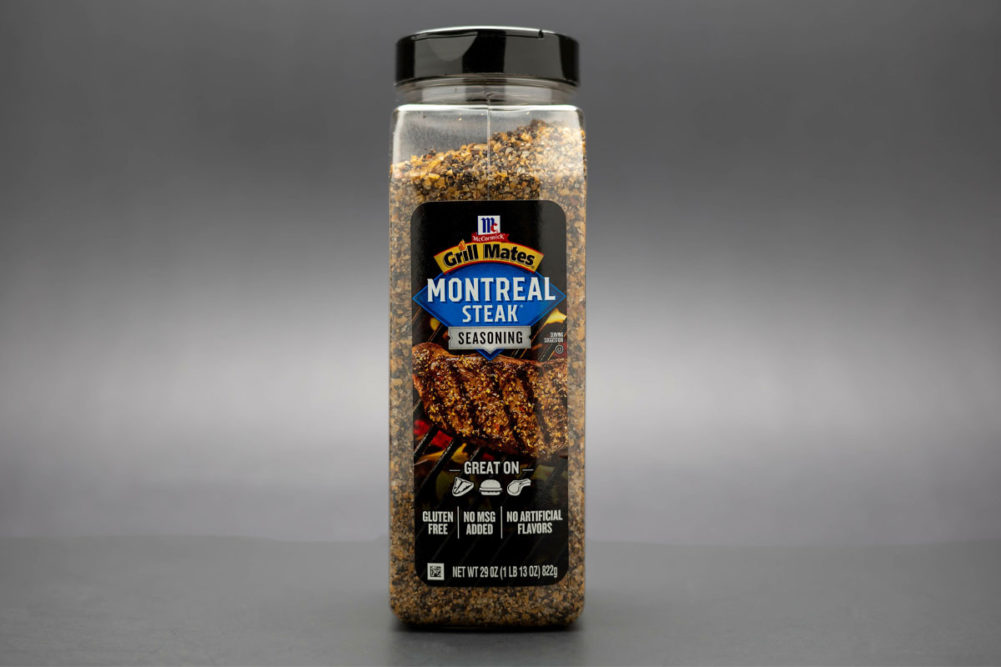 Container of Montreal Steak Seasoning by McCormick