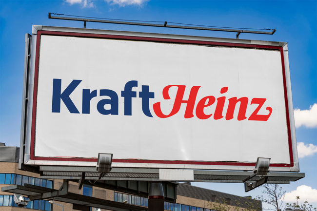 Kraft Heinz Billboard over white background. 