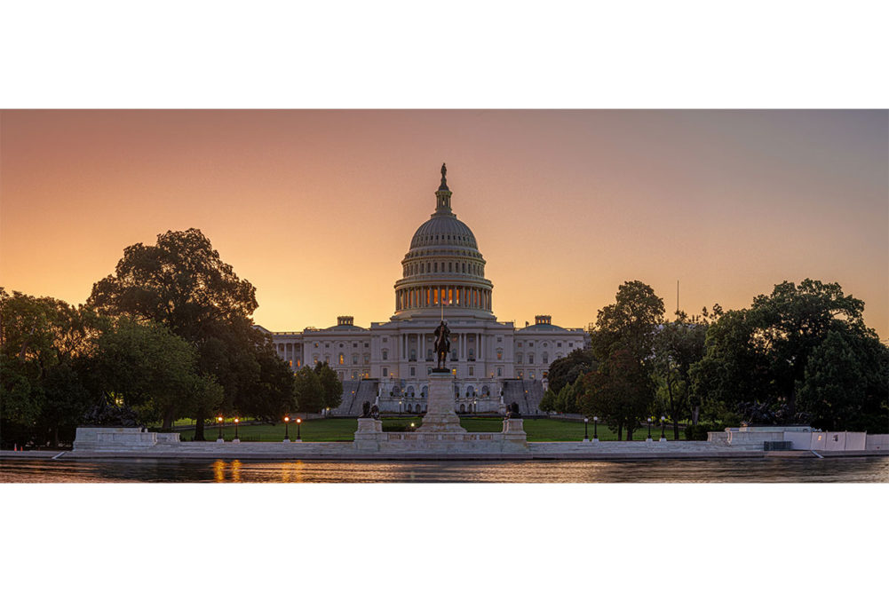 The Capitol Building at Sunset.