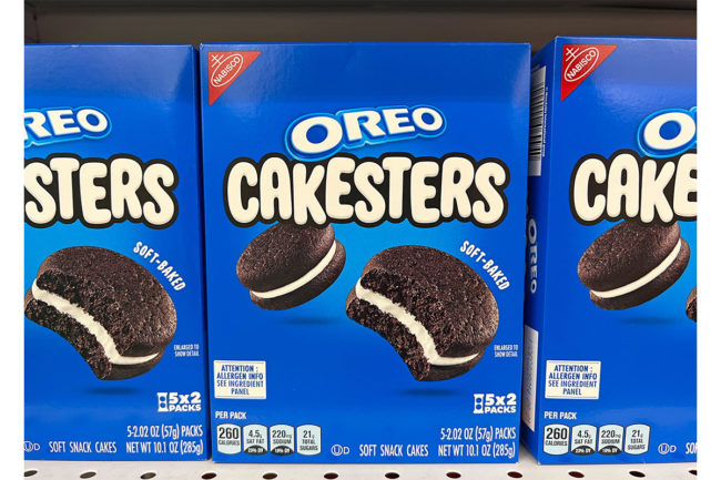 Boxes of Oreo Cakesters. 