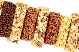 An assortment of granola bars. 