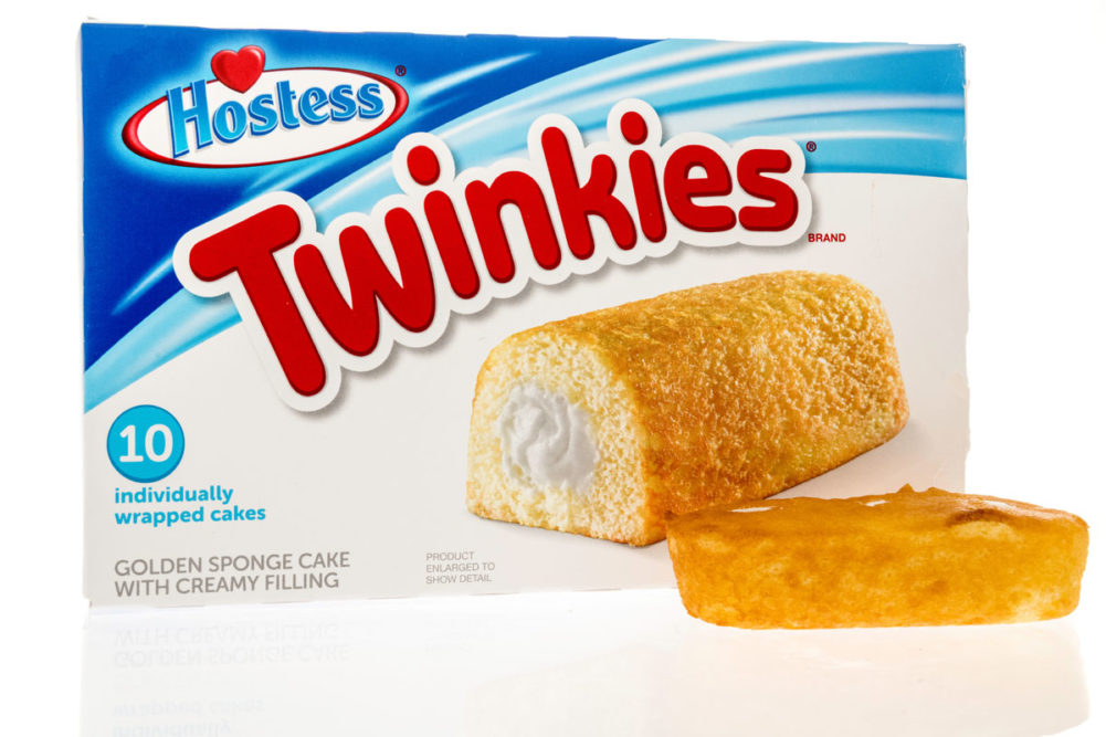 Box of Hostess Twinkies. 