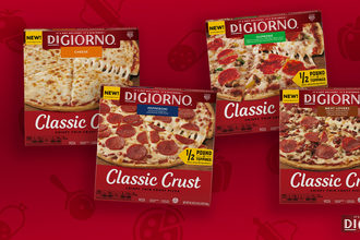 Assortment of DiGiorno Classic Crust Pizzas.