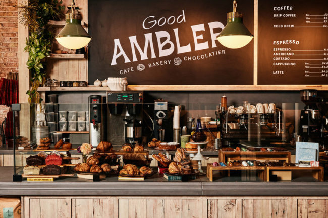 Good Ambler Cafe counter. 