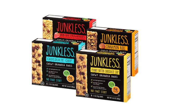 Junkless Foods Bars. 
