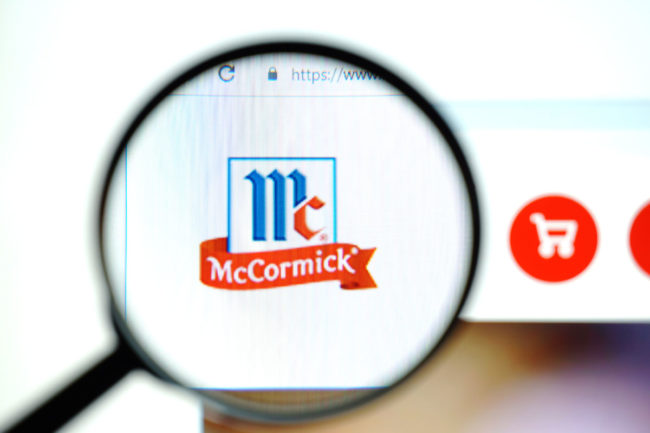 McCormick logo zoomed in. 