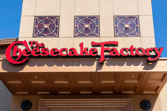 The Cheesecake Factory. 