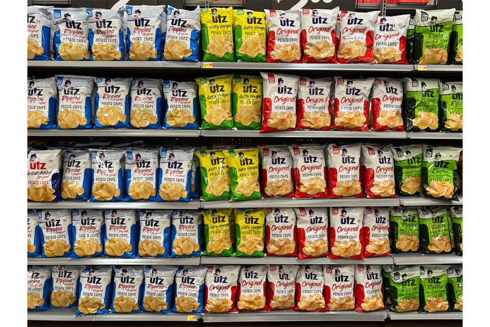 Utz chips at grocery store. 