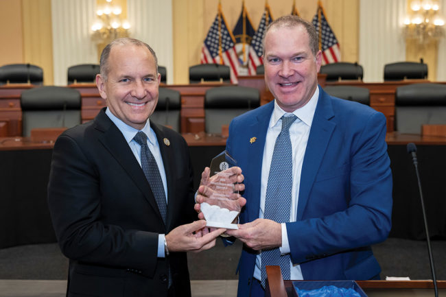 Representative Lloyd Smucker and Eric Dell, president and chief executive officer of the ABA.