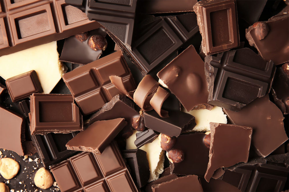 Assortment of chocolate.