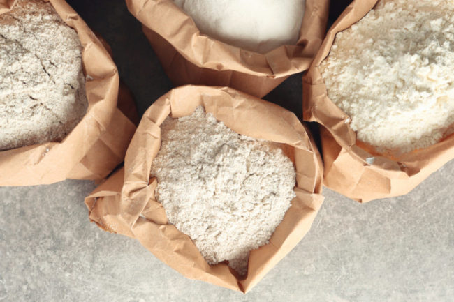 Bags of flour. 