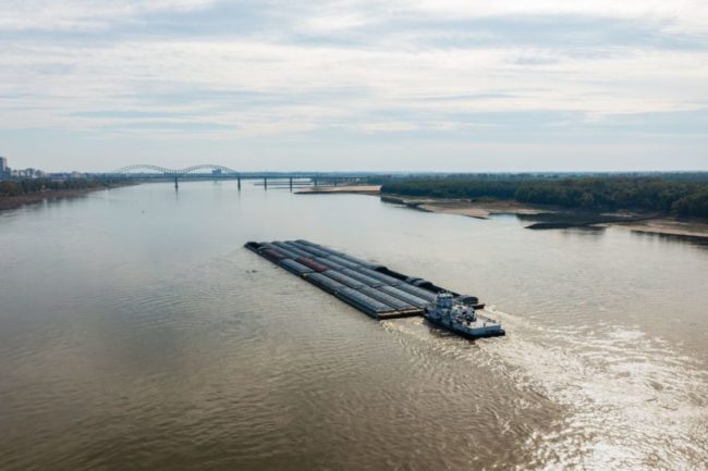 Mississippi River barge.