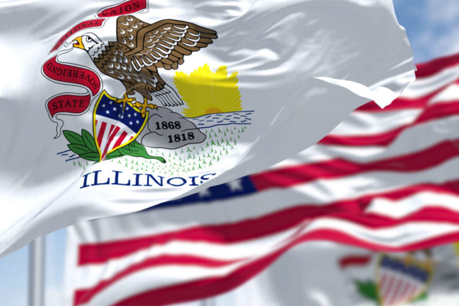 Illinois state flag. 