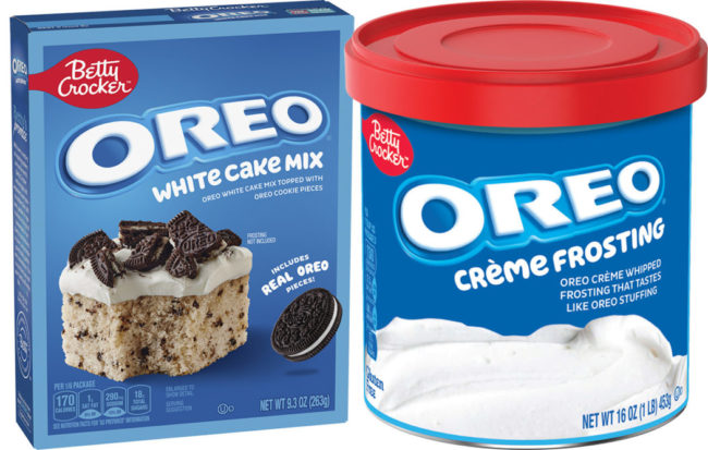 Two Betty Crocker products with Oreo. 