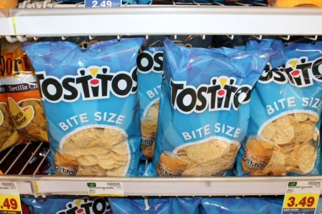 Tostitos at grocery store. 