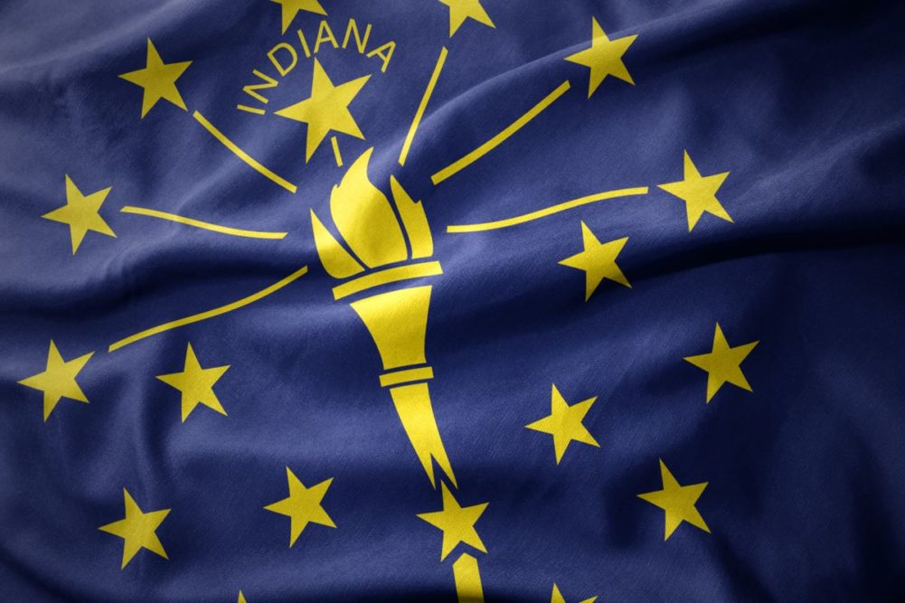 Indiana state flag. 