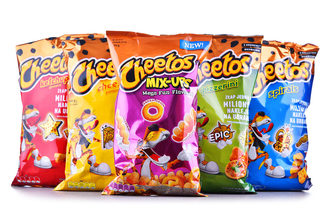 Assortment of Cheetos. 