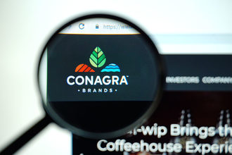 Conagra Brands logo magnified. 