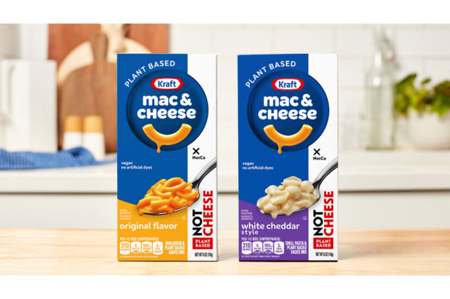 Kraft plant-based mac and cheese. 