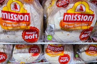 Mission Tortillas at the grocery store. 