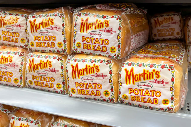 Martin's Potato Bread in grocery store. 