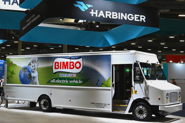 Grupo Bimbo electric truck by Harbinger. 