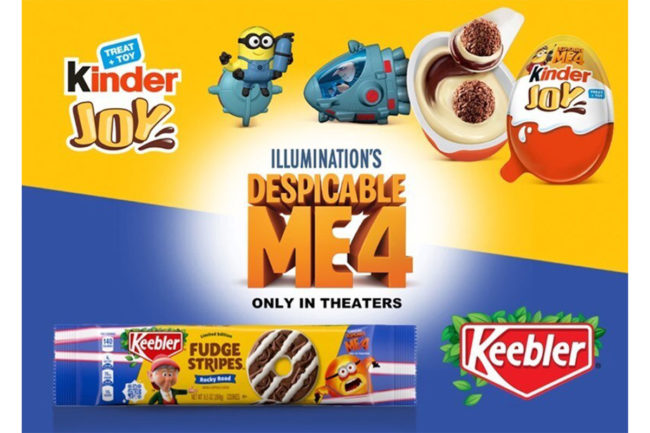 Assortment of new Ferrero products in partnership with Despicable Me 4.