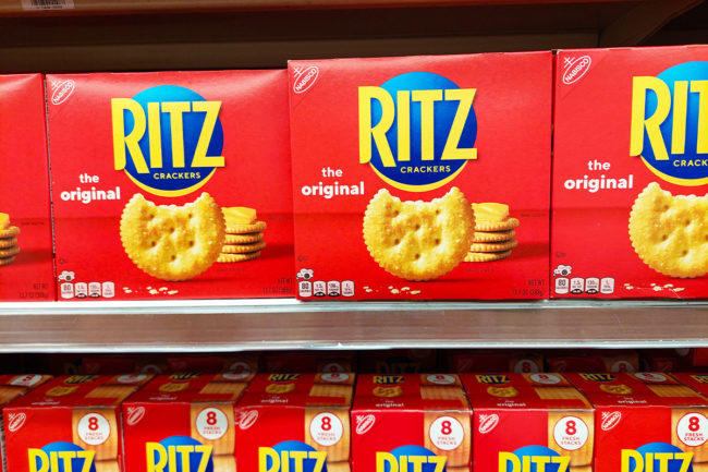 Ritz crackers at the grocery store. 